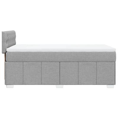 Boxspring met matras stof lichtgrijs 80x200 cm