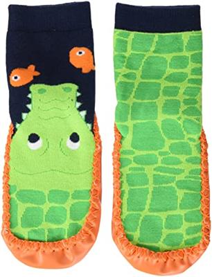 Playshoes soksloffen Kikker Marine Groen-24-25