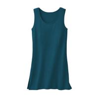 Longtop van bourette-zijde, petrol 34 - thumbnail