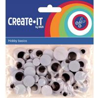 Create It Create-it knutselset bewegende ogen 75stuks - thumbnail