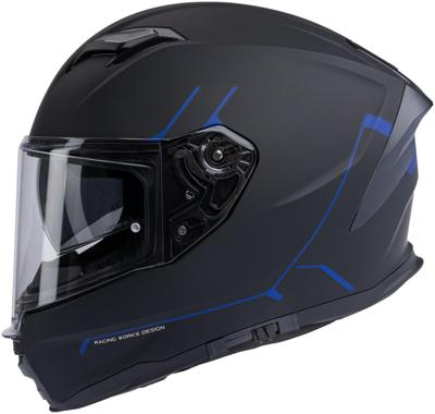 SPEC-X integraalhelm "sx-82.03/r2" stinger helmet sx-82.03/r2 black matt/blue m pin rea