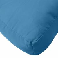 VidaXL Palletkussen 60x60x10 cm stof gemêleerd blauw - thumbnail