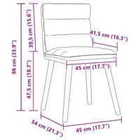 Eetkamerstoelen 4 st stof donkergroen - thumbnail