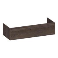 Brauer Hope - Onderkast - 120 cm - met 1 Softclose Lades Greeploos en 2 Sifon Uitsparingen Lamellen Eiken Zwart - thumbnail