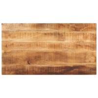 Tafelblad rechthoekig 110x60x2,5 cm massief ruw mangohout - thumbnail