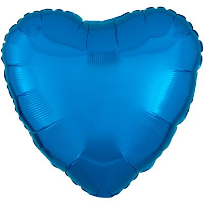 amscan 9914069 Metallic Blauw Hart PKG