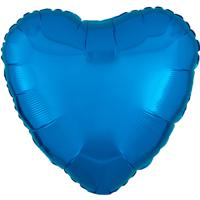 amscan 9914069 Metallic Blauw Hart PKG - thumbnail