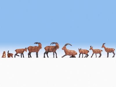 NOCH 15742 H0 Alpendieren figuren Geverfd