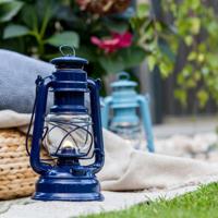 Feuerhand Stormlamp 276 Olielamp Kobalt Blauw - thumbnail