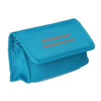 Traveller Spiegeltas sea, sand & sun blauw/oranje 16.5cm x 11cm - thumbnail