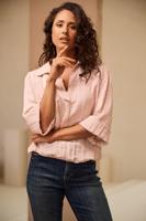 Helena Hart Blouse Polo Kreuk 7760 Blouse Roze - thumbnail