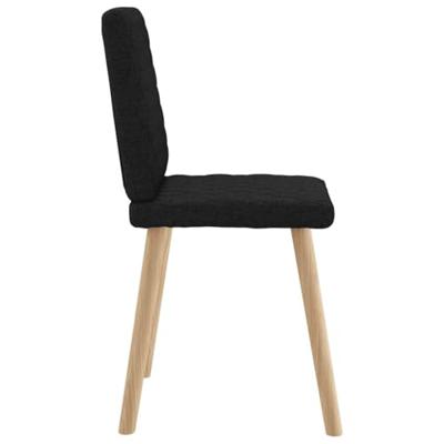 Eetkamerstoelen 4 st stof zwart
