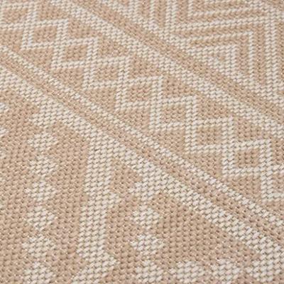 VidaXL Buitenkleed met patroon platgeweven 80x150 cm bruin