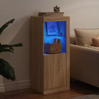 Dressoir met LED-verlichting 41x37x100 cm sonoma eikenkleurig - thumbnail