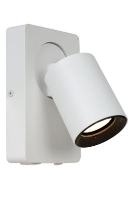 Lucide NIGEL - Bedlamp / Wandlamp - LED Dim to warm - CCT - GU10 - 1x5W 2200K/3000K - Met USB oplaadpunt - Wit Lucide NIGEL - Bedlamp / Wandlamp - LED Dim to warm - CCT - GU10 - 1x5W 2200K/3000K - Met USB oplaadpunt - Wit
