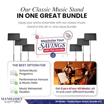 Manhasset 4806 Symphony Stand lessenaar zwart (set van 6) - thumbnail