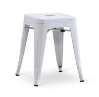 Stapelkruk Hamburg metalen kruk Wit - thumbnail