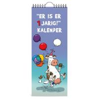 Verjaardagskalender lannoo ritstier 130x325 blauw - thumbnail