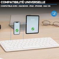TKL-toetsenbord - BLUESTORK - Oplaadbare Bluetooth voor Mac - Wit - thumbnail