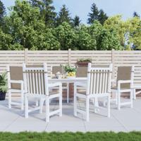 Tuinstoelkussens 6 st 100x50x3 cm oxford stof taupe - thumbnail