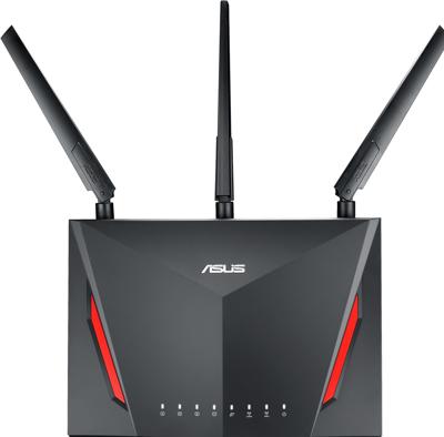 RT-AC86U - Draadloze router - 4-poorts switch - GigE - 802.11a/b/g/n/ac - Dual Band RT-AC86U - Draadloze router - 4-poorts switch - GigE - 802.11a/b/g/n/ac - Dual Band