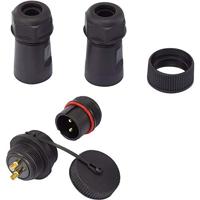 TRU COMPONENTS 1094579 Ronde connector Stekker, recht, Bus, recht Totaal aantal polen: 2 1 stuk(s) - thumbnail