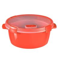 Curver Smart Eco Steamer Magnetronbak Rond 1.6L Rood - thumbnail