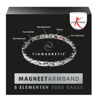 Lucovitaal Yinmagnetic Magneet Armband Zilver - thumbnail