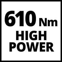 Einhell TC-PW 610 Compact (Pn) 4138965 Pneumatische slagmoersleutel Gereedschapshouders: 1/2 (12.5 mm) buitenvierkant Draaimoment (max.): 610 Nm - thumbnail