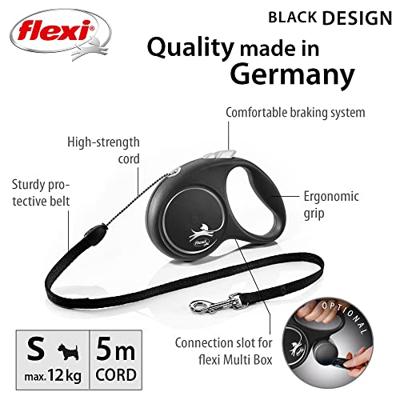 flexi 4000498033302 riem zwart kantdesign, grijs, 132,1 g
