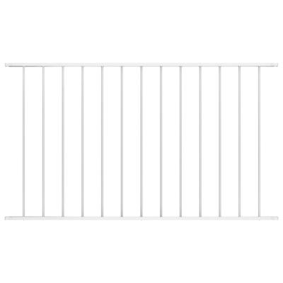 Hekpaneel 1,7x1,25 m gepoedercoat staal wit Hekpaneel 1,7x1,25 m gepoedercoat staal wit