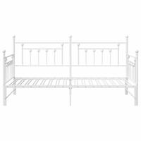 Bedframe voor een daybed met hoofdeinde Wit 90 x 190 cm Staal - thumbnail