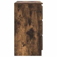 Dressoir met lade 71x35x65 cm spaanplaat gerookt eikenkleurig - thumbnail