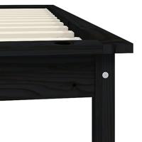 Bedframe massief grenenhout zwart 90x200 cm - thumbnail