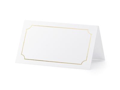 Naamkaartjes Huwelijk Goud/Wit (9.5x5.5cm)