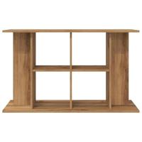 Aquariumstandaard 100x40x60 cm bewerkt hout artisanaal eiken - thumbnail
