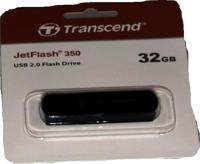 Transcend JetFlash® 350 USB-stick 32 GB Zwart TS32GJF350 USB-A 2.0 - thumbnail