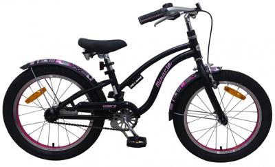 Volare miracle cruiser kinderfiets - meisjes - 18 inch - mat zwart - prime collection