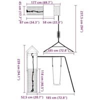 Speelhuis massief grenenhout - thumbnail