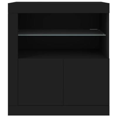 Dressoir met LED-verlichting 60,5x37x67 cm zwart Dressoir met LED-verlichting 60,5x37x67 cm zwart