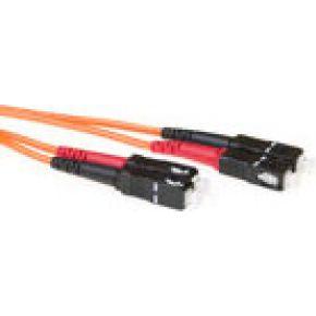 ACT 3 meter LSZH Multimode 62.5/125 OM1 glasvezel patchkabel duplex met SC connectoren