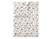 LIVARNO Satijnen dekbedovertrek 140 x 200 cm (Vlinders/wit) - thumbnail