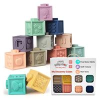 Mijn eerste educatieve kubussen - Babytolove meerkleurig pastel - thumbnail