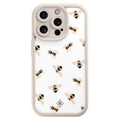 iPhone 14 Pro beige case - Bee happy iPhone 14 Pro beige case - Bee happy
