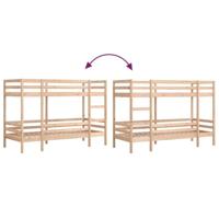 Stapelbedframe zonder matras massief grenenhout 90x200 cm - thumbnail