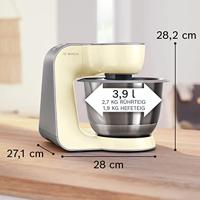 Bosch MUM58920 keukenmachine 3,9 l Beige, Grijs, Roestvrijstaal 1000 W - thumbnail