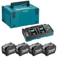 Makita Accu Starterset XGT DC40RB 4xBL4080F - 1910A8-3 - thumbnail