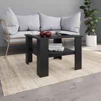 Salontafel 60x60x42 cm spaanplaat zwart - thumbnail