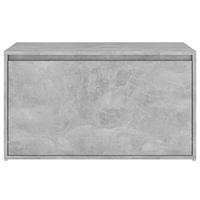 Halbank 80x40x45 cm bewerkt hout betongrijs - thumbnail