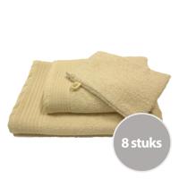Budgetpakket badtextiel 450 gram Creme - 8 stuks - thumbnail